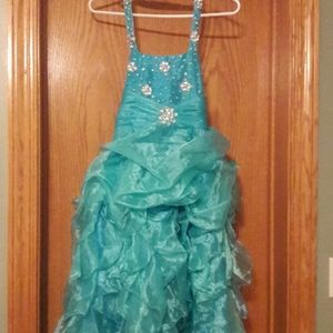 Girl's Formal Mermaid Dress Teal